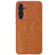 Samsung Galaxy S23 FE 5G NILLKIN QIN Series Pro Sliding Camera Cover Design Leather Phone Case - Brown