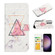 Samsung Galaxy S23 FE 5G Oil Embossed 3D Drawing Leather Phone Case - Triangular Marble