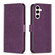 Samsung Galaxy S23 FE 5G Plaid Embossed Leather Phone Case - Purple
