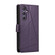 Samsung Galaxy S23 FE 5G PU Genuine Leather Texture Embossed Line Phone Case - Purple