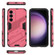 Samsung Galaxy S23 FE 5G Punk Armor 2 in 1 PC + TPU Shockproof Phone Case with Invisible Holder - Light Red