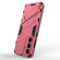 Samsung Galaxy S23 FE 5G Punk Armor 2 in 1 PC + TPU Shockproof Phone Case with Invisible Holder - Light Red