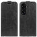 Samsung Galaxy S23 FE 5G R64 Texture Vertical Flip Leather Phone Case - Black