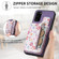 Samsung Galaxy S23 FE 5G Retro Painted Zipper Wallet Back Phone Case - Purple