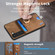 Samsung Galaxy S23 FE 5G Retro Splitable Magnetic Card Bag Leather Phone Case - Brown