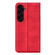 Samsung Galaxy S23 FE 5G Retro-skin Magnetic Suction Leather Phone Case - Red
