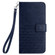 Samsung Galaxy S23 FE 5G Rhombic Texture Leather Phone Case with Lanyard - Blue
