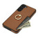 Samsung Galaxy S23 FE 5G Ring Card Litchi Leather Back Phone Case - Brown
