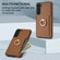 Samsung Galaxy S23 FE 5G Ring Card Litchi Leather Back Phone Case - Brown