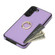 Samsung Galaxy S23 FE 5G Ring Card Litchi Leather Back Phone Case - Purple