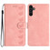 Samsung Galaxy S23 FE 5G Seven Butterflies Embossed Leather Phone Case - Pink