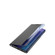 Samsung Galaxy S23 FE 5G Side Display Adsorption Plain Cloth Smart Leather Phone Case - Blue