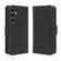 Samsung Galaxy S23 FE 5G Skin Feel Calf Texture Card Slots Leather Phone Case - Black Samsung Galaxy S23 FE 5G Skin Feel Calf Texture Card Slots Leather Phone Case - Black