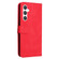 Samsung Galaxy S23 FE 5G Skin Feel Life Tree Metal Button Leather Phone Case - Red