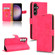 Samsung Galaxy S23 FE 5G Skin Feel Magnetic Flip Leather Phone Case - Rose Red