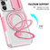 Samsung Galaxy S23 FE 5G Sliding Camshield Magsafe Holder TPU Hybrid PC Phone Case - Pink White