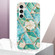 Samsung Galaxy S23 FE 5G Splicing Marble Flower IMD TPU Phone Case - Blue Flower