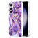 Samsung Galaxy S23 FE 5G Splicing Marble Flower IMD TPU Phone Case Ring Holder - Dark Purple