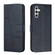 Samsung Galaxy S23 FE 5G Stitching Calf Texture Buckle Leather Phone Case - Blue
