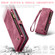 Samsung Galaxy S23 FE CaseMe 008 Multifunctional Zipper Wallet Phone Leather Case - Red