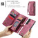 Samsung Galaxy S23 FE CaseMe 008 Multifunctional Zipper Wallet Phone Leather Case - Red