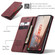 Samsung Galaxy S23 FE CaseMe 013 Multifunctional Horizontal Flip Leather Phone Case - Wine Red