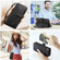 Samsung Galaxy S23 FE CaseMe C30 Multifunctional Card Slots Zipper Phone Leather Phone Case - Black