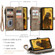 Samsung Galaxy S23 FE CaseMe C30 Multifunctional Card Slots Zipper Phone Leather Phone Case - Brown