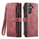 Samsung Galaxy S23 FE CaseMe C30 Multifunctional Card Slots Zipper Phone Leather Phone Case - Red