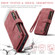 Samsung Galaxy S23 FE CaseMe C30 Multifunctional Card Slots Zipper Phone Leather Phone Case - Red