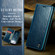 Samsung Galaxy S23 FE CaseMe-003 PU + PC Business Style Crazy Horse Texture Leather Phone Case - Blue Green