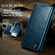 Samsung Galaxy S23 FE CaseMe-003 PU + PC Business Style Crazy Horse Texture Leather Phone Case - Blue Green
