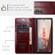 Samsung Galaxy S23 FE CaseMe-003 PU + PC Business Style Crazy Horse Texture Leather Phone Case - Mulberry Red