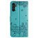 Samsung Galaxy S23 FE Cat Embossing Pattern Leather Phone Case with Lanyard - Blue