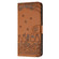 Samsung Galaxy S23 FE Cat Embossing Pattern Leather Phone Case with Lanyard - Brown