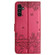 Samsung Galaxy S23 FE Cat Embossing Pattern Leather Phone Case with Lanyard - Red