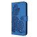Samsung Galaxy S23 FE Datura Flower Embossed Flip Leather Phone Case - Blue