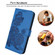 Samsung Galaxy S23 FE Datura Flower Embossed Flip Leather Phone Case - Blue