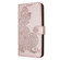 Samsung Galaxy S23 FE Datura Flower Embossed Flip Leather Phone Case - Rose Gold