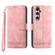 Samsung Galaxy S23 FE Dierfeng Dream Line Leather Phone Case - Pink