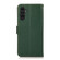 Samsung Galaxy S23 FE KHAZNEH Side-Magnetic Litchi Genuine Leather RFID Phone Case - Green