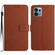 Motorola Edge+ 2023 Rhombic Grid Texture Leather Phone Case - Brown