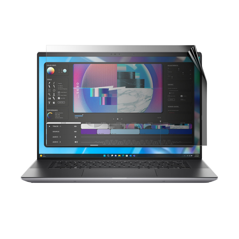 Upscreen Spy Shield Filtre Confidentialité Anti-Espion Pour Dell Precision 5680 – Protection 60° + Antibactérien + Anti-Reflet Mat Brillant
