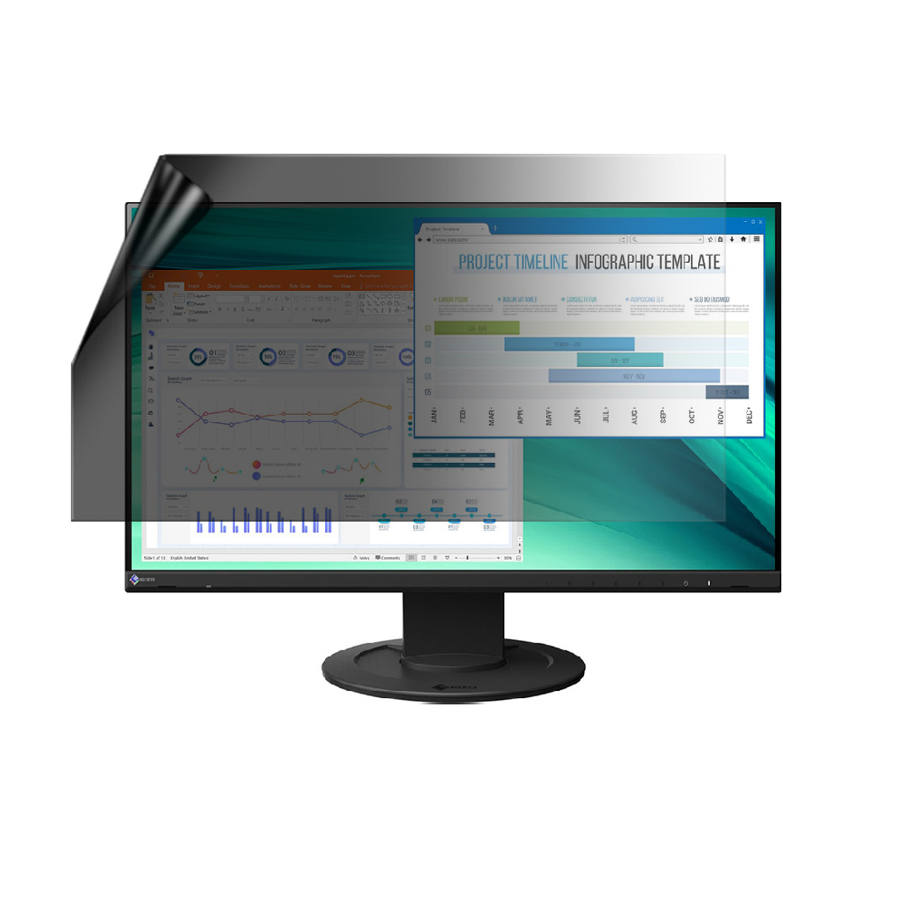 Eizo FlexScan 24 EV2460 Screen Protector - Privacy Lite