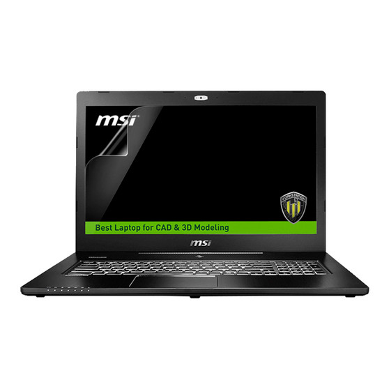 MSI Workstation WS72 6QJ Matte Screen Protector