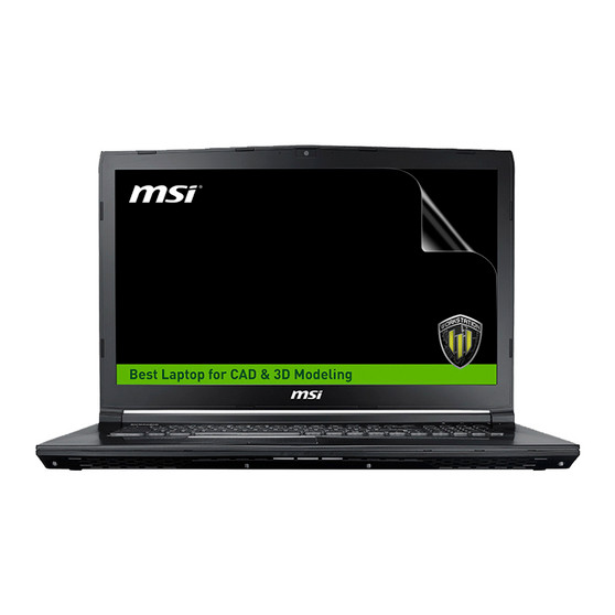 MSI Workstation WE72 7RJX Vivid Screen Protector