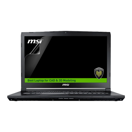 MSI Workstation WE72 7RJX Matte Screen Protector