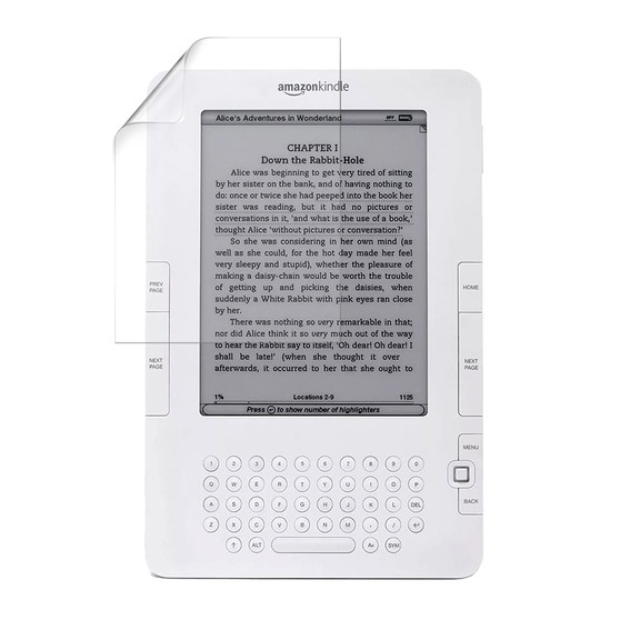 Amazon Kindle 2 (2009) Matte Lite Screen Protector