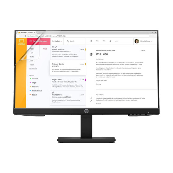 HP P24h G4 Monitor Matte Screen Protector