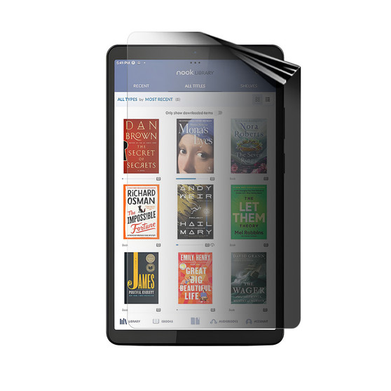 Barnes & Noble Nook Reading Tablet Privacy (Portrait) Screen Protector